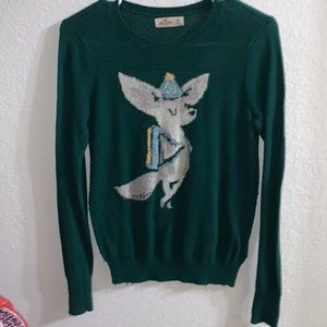 Green party animal sweater